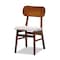 Baxton Studio Euclid Mid-Century Modern Grey Fabric and Walnut Brown Finished Wood 5-Piece Dining Set 184-11647-11644-Zoro - alternate 2